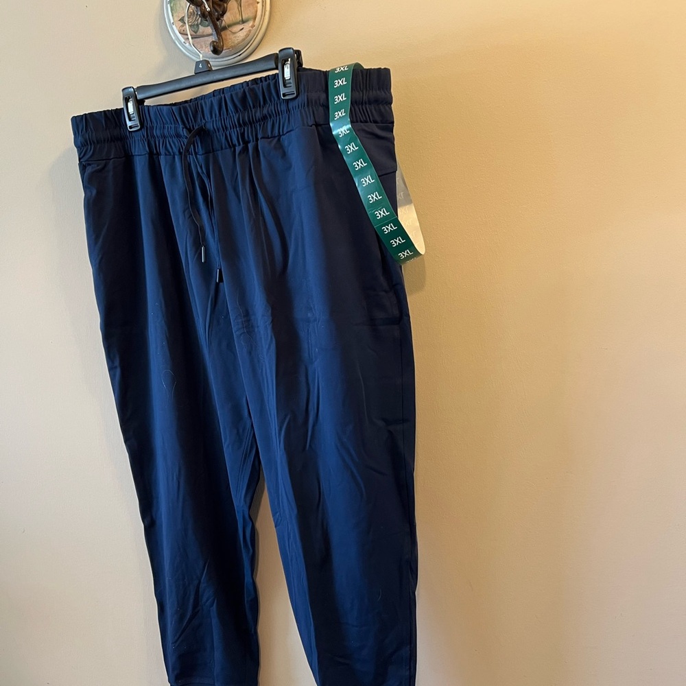 Travel Joggers Women’s by Members Mark Navy Blue Pants Size 3XL NWT